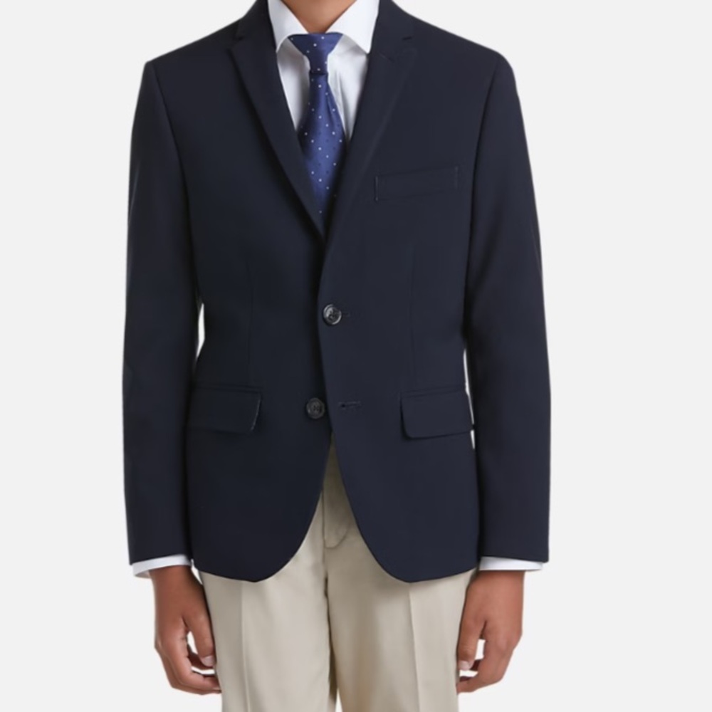 Joseph Abboud Boy Size  8R Navy Blue Suit Blazer & Pants